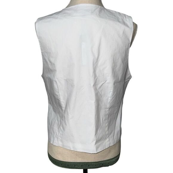 NWT Steve Madden Solid White Tie-Front Sleeveless Camisole V Neck Cotton size L - Picture 8 of 11